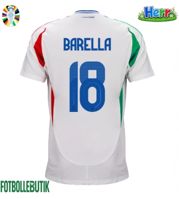 Italien Nicolo Barella #18 Bortatröja EM 2024 Kortärmad